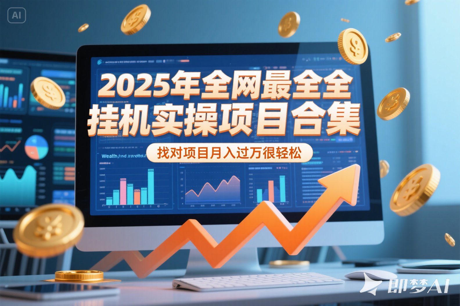 2025年挂机实操项目实操演练，挂机类型，AI直播类型，轻资产创业类型…-彼飞网创