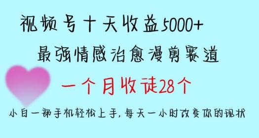 十天收益5000+，多平台捞金，视频号情感治愈漫剪，一个月收徒28个，小白一部手机轻松上手【揭秘】-彼飞网创