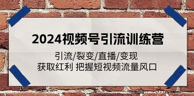 2024视频号引流训练营：引流/裂变/直播/变现 获取红利 把握短视频流量风口-彼飞网创