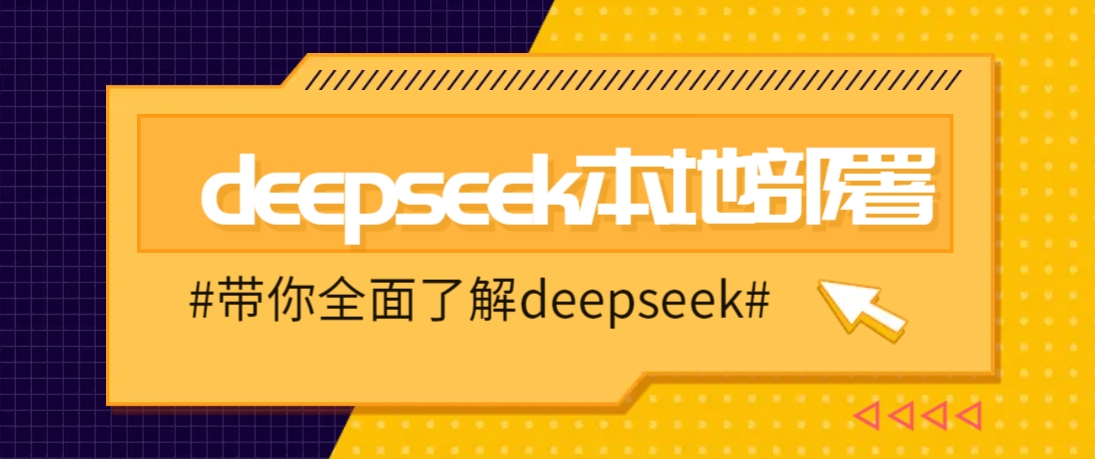 DeepSeek本地部署详细教程，轻松将deepseek部署到你的电脑上-彼飞网创
