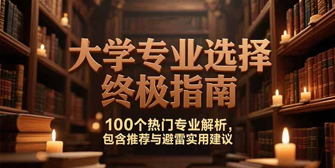 付费文：大学专业选择终极指南,100个热门专业解析,包含推荐与避雷实用建议-彼飞网创