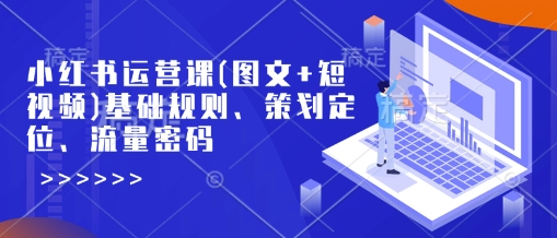 小红书运营课(图文+短视频)基础规则、策划定位、流量密码-彼飞网创