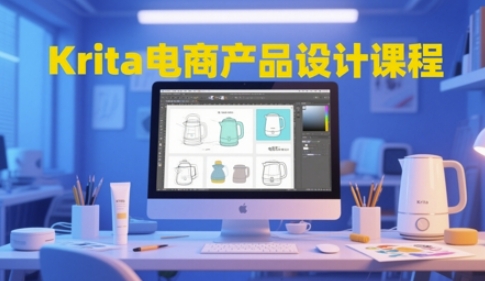Krita电商产品设计课程，掌握从工具使用到创意落地的全链路设计能力-彼飞网创