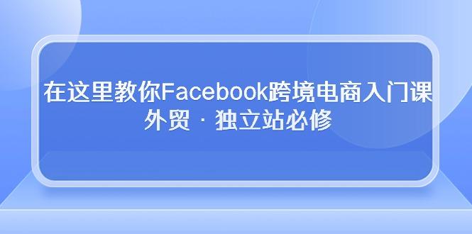 在这里教你Facebook跨境电商入门课，外贸·独立站必修-彼飞网创