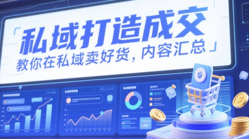 私域打造成交，教你在私域卖好货，内容汇总-彼飞网创