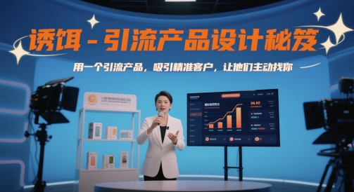 诱饵-引流产品设计秘笈，用一个引流产品，吸引精准客户，让他们主动找你-彼飞网创