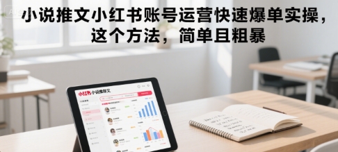 小说推文小红书账号运营快速爆单实操，这个方法，简单且粗暴-彼飞网创