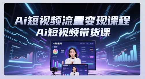Ai短视频流量变现课程，Ai短视频带货课-彼飞网创