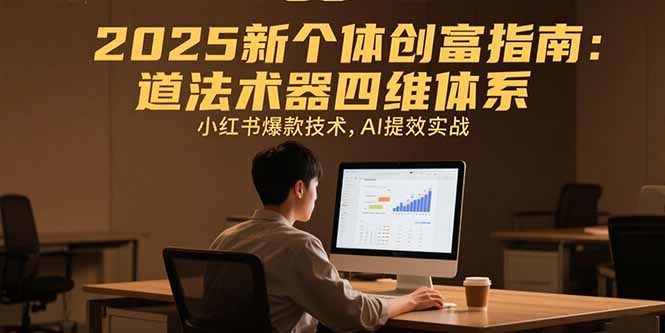 2025新个体创富指南：道法术器四维体系，小红书爆款技术，AI提效实战-彼飞网创