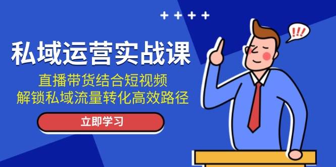 私域运营实战课：直播带货结合短视频，解锁私域流量转化高效路径-彼飞网创