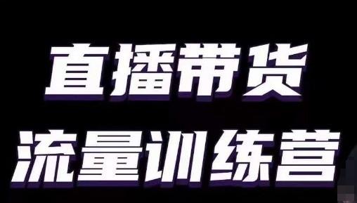 直播带货流量训练营，小白主播必学直播课-彼飞网创