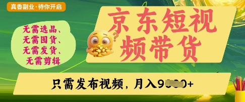京东短视频带货，开启零门槛躺Z新时代【揭秘】-彼飞网创