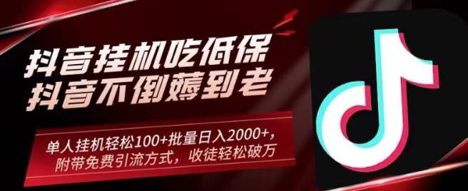 抖音挂机吃低保项目，单人挂机轻松100+批量日入2000+，附带免费引流方式，收徒轻松破万-彼飞网创