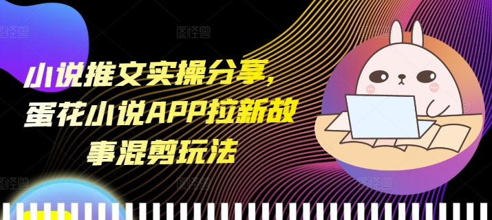 小说推文实操分享，蛋花小说APP拉新故事混剪玩法-彼飞网创