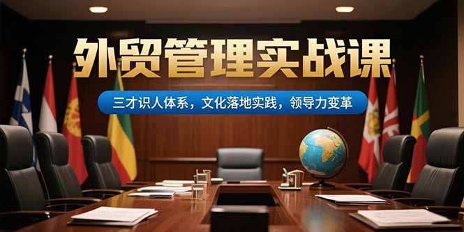 外贸管理实战课，三才识人体系，文化落地实践，领导力变革-彼飞网创