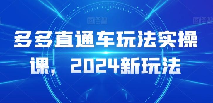 多多直通车玩法实操课，2024新玩法-彼飞网创