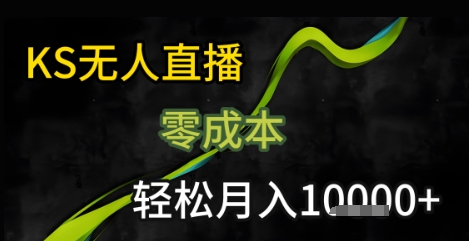 KS无人直播25年最新玩法，只需一部手机，轻松月入1W+【揭秘】-彼飞网创
