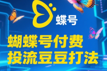 渔财老师·2025蝴蝶号付费投流豆豆打法-彼飞网创