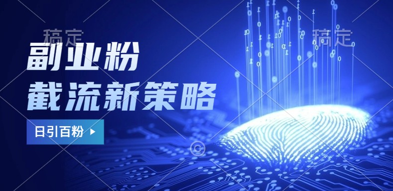 副业粉截流玩法与更新，不废号， 不封号。日引100+-彼飞网创