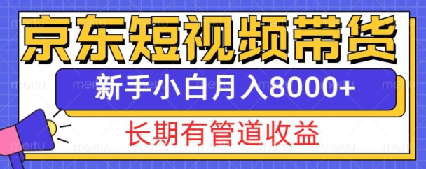 京东短视频带货新玩法，长期管道收益，新手也能月入8000+-彼飞网创