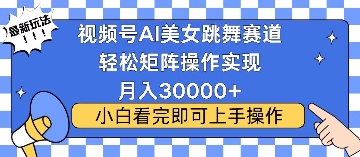视频号蓝海赛道玩法，当天起号，拉爆流量收益，小白也能轻松月入30000+-彼飞网创