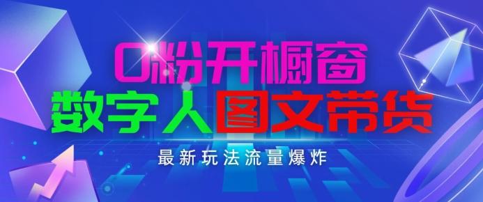 抖音最新项目，0粉开橱窗，数字人图文带货，流量爆炸，简单操作，日入1K+【揭秘】-彼飞网创