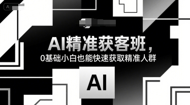 AI精准获客班，0基础小白也能快速获取精准人群-彼飞网创