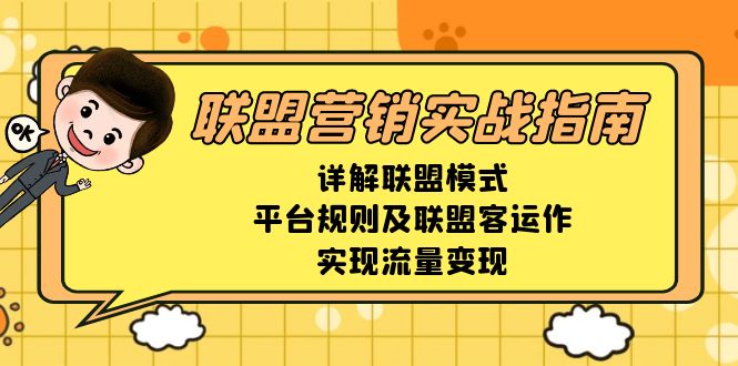 联盟营销实战指南，详解联盟模式、平台规则及联盟客运作，实现流量变现-彼飞网创