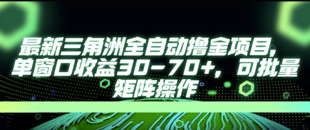 最新AI全自动游戏撸金项目，单窗口收益30-70+，可批量操作【揭秘】-彼飞网创