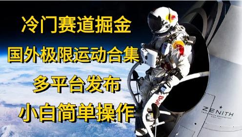 冷门赛道掘金，国外极限运动视频合集，多平台发布，小白简单操作-彼飞网创