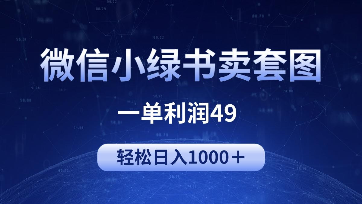 (9915期)冷门微信小绿书卖美女套图，一单利润49，轻松日入1000＋-彼飞网创