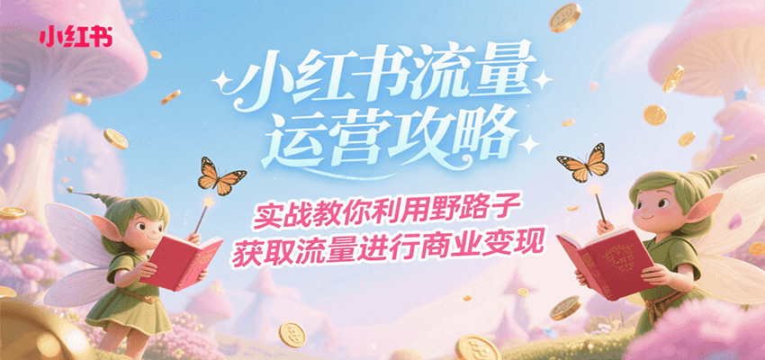 小红书流量运营攻略，实战教你利用野路子获取流量进行商业变现-彼飞网创