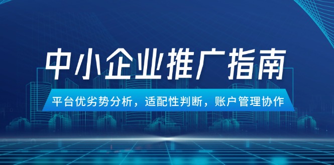 中小企业竞价推广指南，平台优劣势分析，适配性判断，账户管理协作-彼飞网创