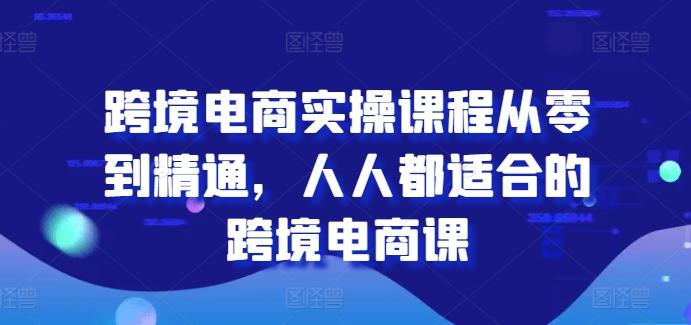 跨境电商实操课程从零到精通，人人都适合的跨境电商课-彼飞网创
