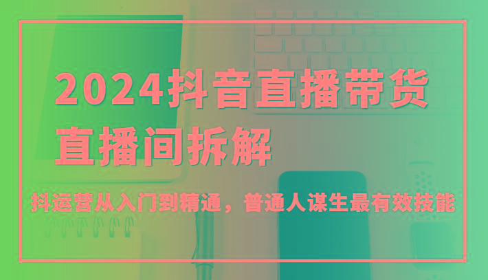 2024抖音直播带货直播间拆解，抖运营从入门到精通，普通人谋生最有效技能-彼飞网创