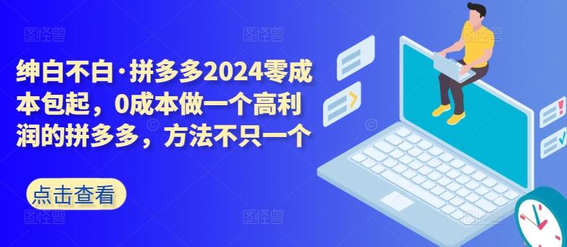 拼多多2024零成本包起，0成本做一个高利润的拼多多，方法不只一个-彼飞网创