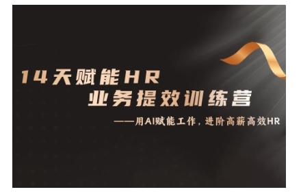 14天ChatGPT赋能HR业务提效训练营，从小白到应用高手-彼飞网创