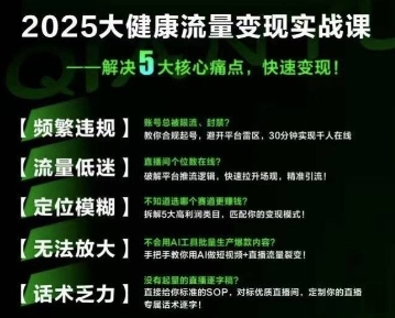 大健康流量全域新增长8.0，三月底线下课视频，大健康万亿蓝海，从类目突围到模式迭代-彼飞网创