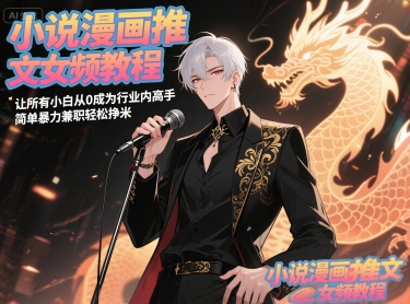 小说漫画推文女频教程，让所有小白从0成为行业内高手，简单暴力兼职轻松挣米-彼飞网创