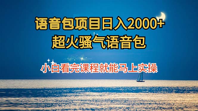 语音包项目 日入2000+ 超火骚气语音包小白看完课程就能马上实操-彼飞网创