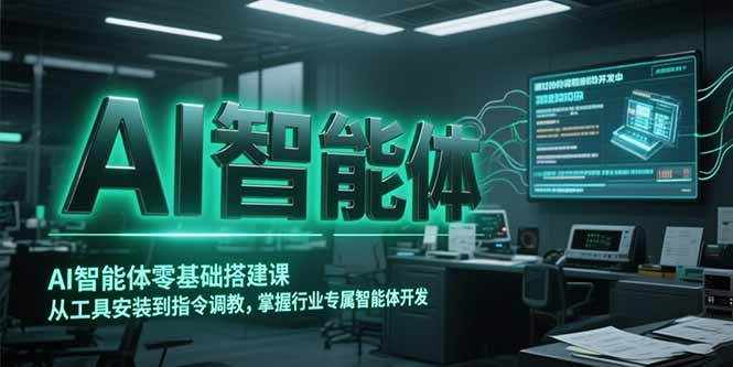 AI智能体零基础搭建课，从工具安装到指令调教，掌握行业专属智能体开发…-彼飞网创