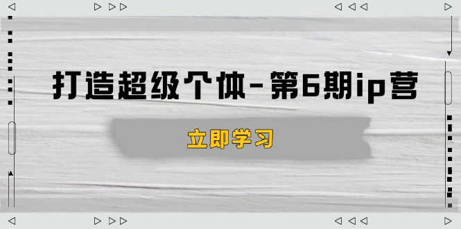 打造 超级个体-第6期ip营：商业认知,产品设计,成交演练,解决知识变现难题-彼飞网创