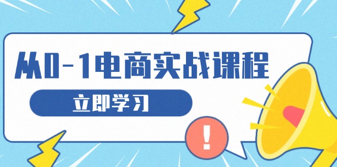 从零做电商实战课程，教你如何获取访客、选品布局，搭建基础运营团队-彼飞网创