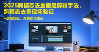 2025跨模态去重搬运剪辑手法，跨模态去重现场验证 +全程实操，真实账号验证-彼飞网创