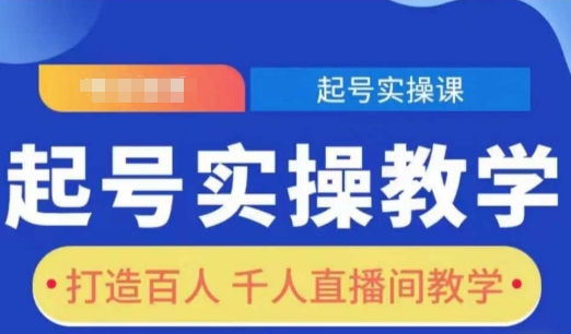 起号实操教学，打造百人千人直播间教学-彼飞网创