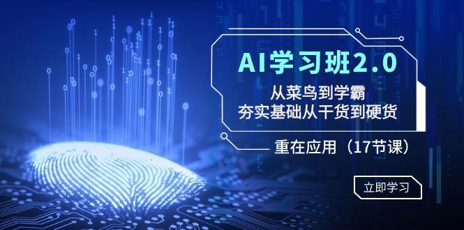 AI学习班2.0：从菜鸟到学霸，夯实基础从干货到硬货，重在应用(17节课)-彼飞网创