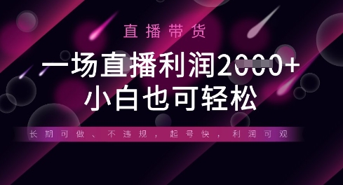 半无人直播带货，一场利润数张，适合所有平台玩法，小白也可轻松-彼飞网创