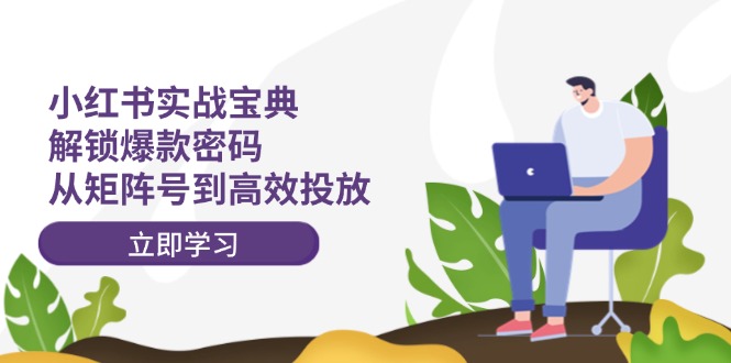 小红书实战宝典：解锁爆款密码，从矩阵号到高效投放-彼飞网创