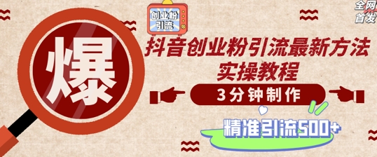 轻松制作创业类视频，一天被动加精准创业粉500+【揭秘】-彼飞网创