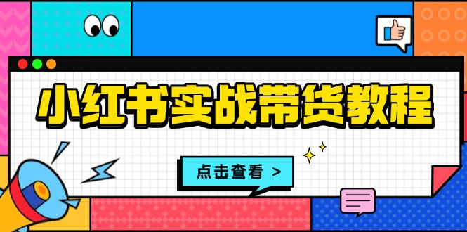 小红书实战带货教程：从开店到选品、笔记制作、发货、售后等全方位指导-彼飞网创